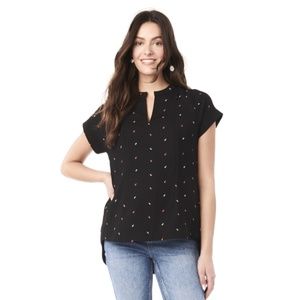 Loyal Hana Nursing / Maternity Carrie Blouse in Tic Tac